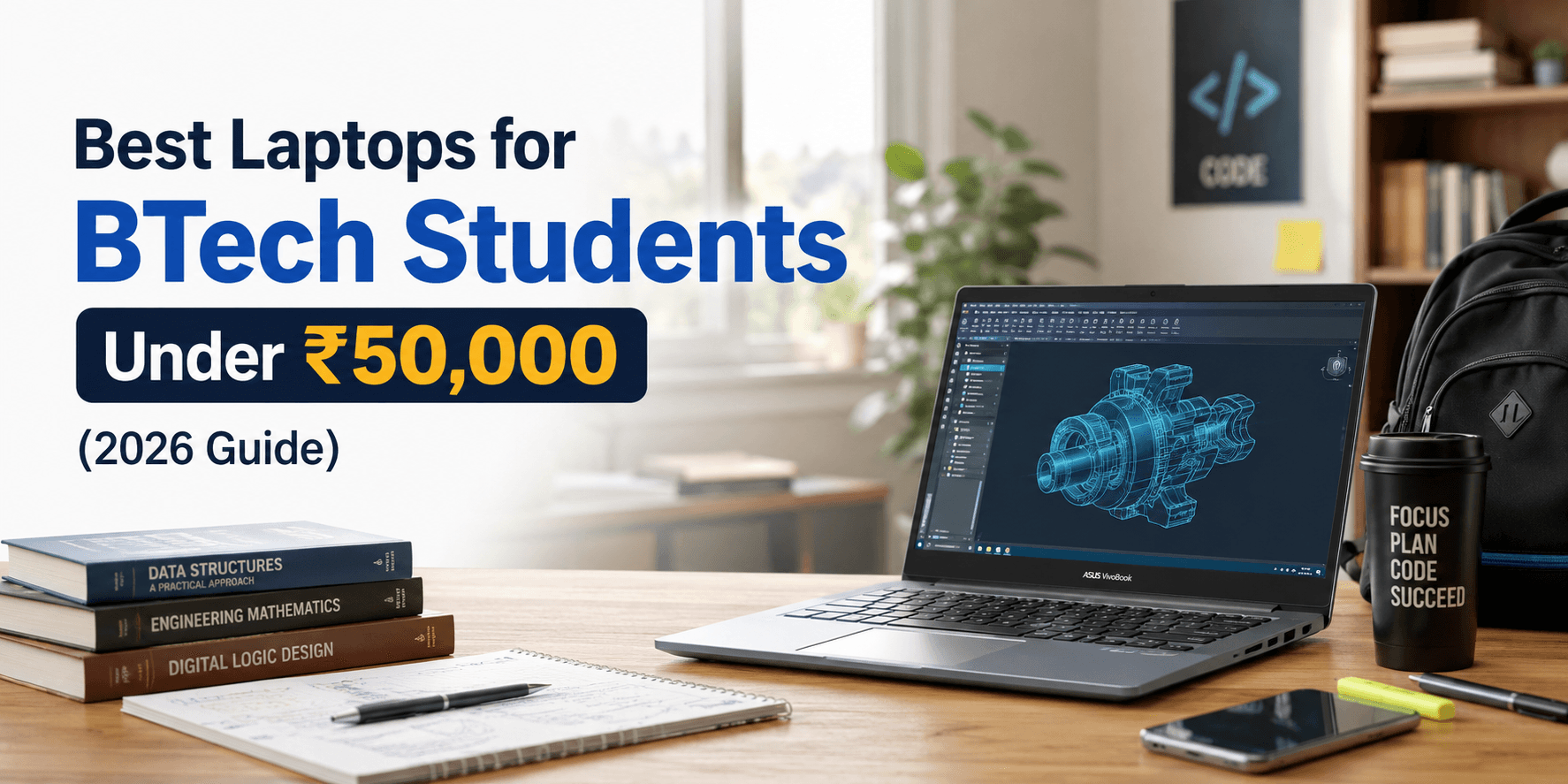 Best Laptops for BTech Students Under ₹50,000 (2026 Guide)